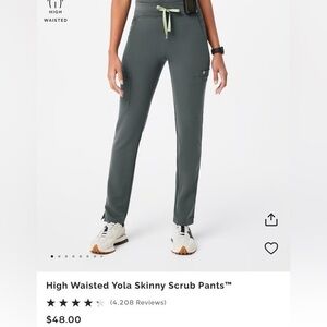 Figs Women's Yola high waisted pants - Dark Green